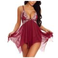 Women Night Dress Lingerie Front Closure Transpareneisure time t Lace Underwear 2024 Floral Sleepwear Woman Nightie. 