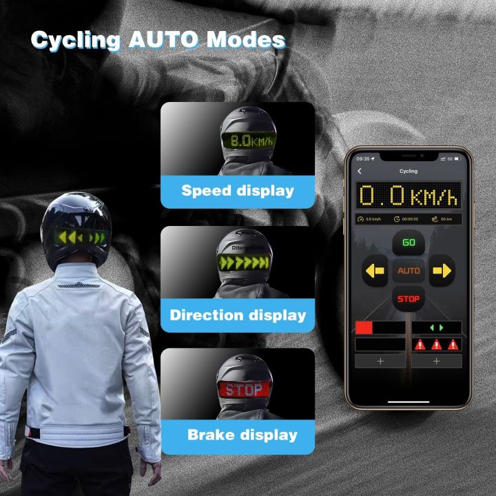 Programmable Led Helmet P Programmable LE Helmet Tail Light AP Helmet Warning Light Night LED ...