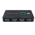 USB KVM HDMI 2-port sharing 4K@60Hz. 