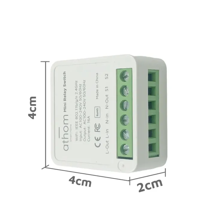 Athom%20Smart%20Home%20preflashed%20TASMOTA%20Mini%20Relay%20Switch%203%20Way%2016A%20-%20Image%202