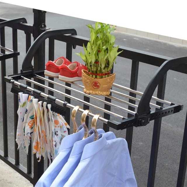 Window, Balcony Drying Rack Laundry Clothes Dryer Portable Towel ...