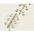 A5 Notebook 6 Holes PU Leather Cover Notebook Loose Pocket Leather Refillable Notebook Binder Rings Journal (Black). 