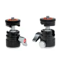 Mini Ball Head Tripod Head with Universal 1/4 Inch Screw Mounts for DSLR Cameras Flash Tripod Monopod Fill Light Easy Install Easy to Use. 