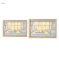 Decorative Painting with Light Modern Shadow Box Lighted Picture Frame 16cmx21cm. 