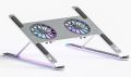 HXSJ Laptop Cooling Fan Desk Stand Foldable Notebook Aluminum Cooler Holder 2 Fans Laptop Cooling Pad for Macbook PC. 