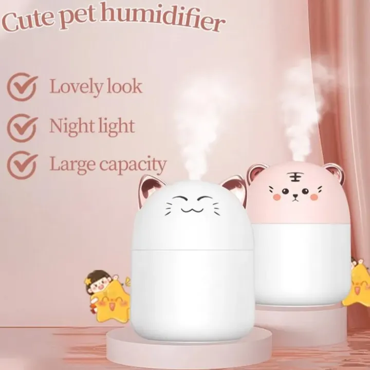 250ml USB Air Humidifier Portable Cute Pet Air Diffuser Purifier Atomizer for Aroma In Home Office Car