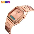 SKMEI Sports Quartz Stainless Steel Dual Display Chrono Waterproof Watch for Men 1220. 