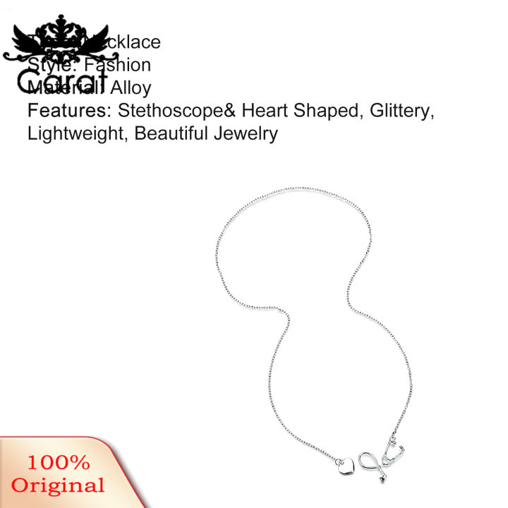 Stethoscope%20Necklace%20Stethoscope%20Shaped%20Alloy%20Heartbeat%20Pendant%20-%20Image%204