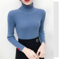 Women slim turtleneck sweaters fall winter casual Korean love bottomed knit tops stylish elegant knitwear jumper basic pullover. 