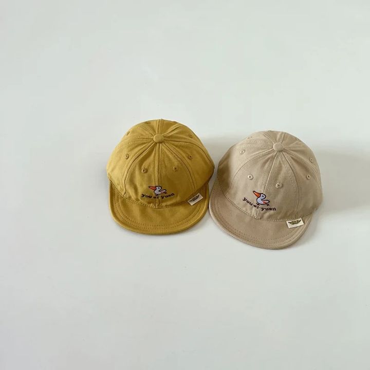 Cute%20Duck%20Baby%20Baseball%20Cap%20Solid%20Color%20Cartoon%20Embroidered%20Peaked%20Hat%20for%20Toddler%20Boy%20Girl%20Summer%20Soft-brim%20Kids%20Casual%20Sun%20Hat%20-%20Image%204