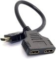 HDMI Splitter Adapter Cable HDMI Splitter 1 in 2 Out HDMI Male to Dual HDMI Female. 