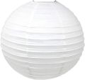 Paper Lanterns, 10 Inch Size, Pure White, Vesak Decoration. 