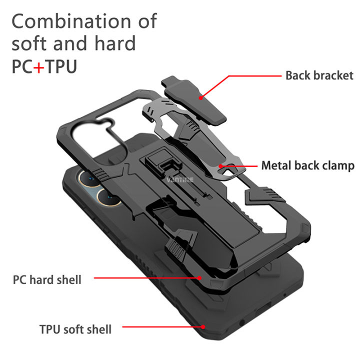 Vantime%20for%20vivo%20Y03%20/%20Y03t%204G%20Phone%20Back%20Belt%20Clip%20Case%20Kickstand%20Cover%20-%20Image%205