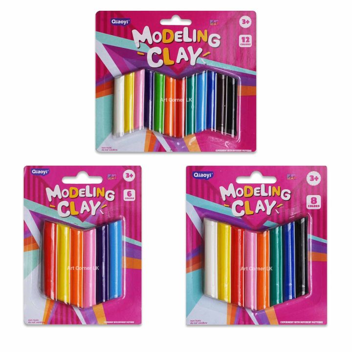 Qiaoyi Modelling Clay Non Toxic Non Hardening Non Drying Clay 6 8 12 Colours For Kids Children