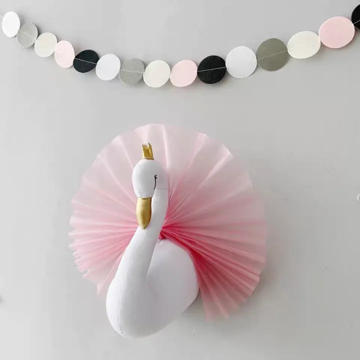 New%203D%20Handmade%20Pendant%20Crown%20Swan%20Children%20Christmas%20Animal%20Head%20Wall%20Decor%20for%20Kids%20Room%20Birthday%20Gift%20Children's%20Room%20Decor%20-%20Image%204