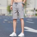 Summer Thin Ice Silk Leisure Shorts Men's Loose Sports Straight Pirate Shorts Men's Trendy All-Matching Summer Cropped Pants. 
