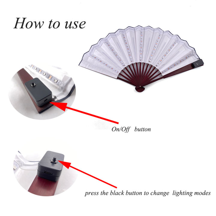 New%205V%20Rechargeable%20Colorful%20Change%20Portable%20Rave%20Fan%20Neon%20Fan%20Light%20Dance%20Music%20Party%20Performance%20Props%20Flash%20Folding%20Fan%20-%20Image%206