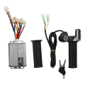 48V 1000W Electric Scooter Brushed Controller Motor+Throttle Twist Grip Kit Replacement Spare Parts for Electric Scooter Bicycle E-Bike. 