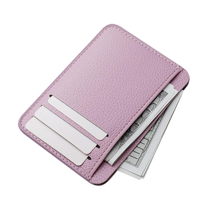 Slim Design Card Holder Fashionable Candy Color PU leather Case Multi Slot Business Card Wallet for Business Use Personal Organization Men and Women Professional Networking Safety