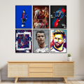 A3/A4 Size Framed Wall posters Football posters Messi Ronaldo Naymar wall posters wall decorations. 