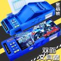 Transformer Stationery Box Boy Elementary School Student Password Lock Automatic Pencil Box Large Capacity Cartoon Multifunctional Pencil Case. 