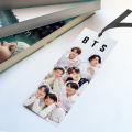 BTS White Outfit Bookmark | 2x6 Inch | K-Pop BTS Group Photo Bookmark | Soft Aesthetic BTS Fan Gift. 
