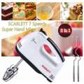 Scarlet 7 Speed Hand Mixer egg beater. 