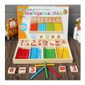 Intelligence stick Toy/ Counting Sticks Montessori Toys / Wooden Toys /Math Educational Toy, Wooden Intelligence Sticks Number Cards and Counting Rods with Box  (Counting Sticks). 