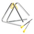 OYPFXMI Music Triangle Instrument Set, Hand Percussion Triangle Children Musical Instrument with Striker 3 Pack Triangle 4 Inch. 
