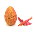 3D Printed Dragon Egg Dragon Eggs with Dragon Inside Crystal Dragon with Egg Full Articulated Flexible Crystal Dragon A. 