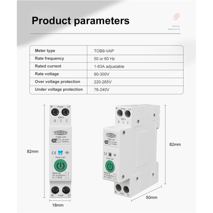 TOMZN%2063A%20Tuya%20WiFi%20MCB%20Circuit%20Breaker%20Over%20Current%20Under%20Voltage%20Protection%20Power%20Metering%20Wireless%20Remote%20Control%20Switch%20Easy%20Install%20-%20Image%206