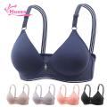 Muses Mall Lightweight Breathable Bra Women Push Up Thin Padded No Steel Ring Adjustable Shoulder Strap Deep V Neck Breathable Bra No Steel Ring Bra. 