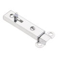 【TopazTrove】Silver Door Window Security Bolt Button Open Spring Lock Latch Home Hardware Door Bolts Door Latch Home Safety W/Screws 61*16mm. 