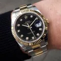 Premium Grade Oyster Datejust High Quality Stainless Steel Watch With Date Business Chain Quartz Analog Casual Fashion Watch for Men Gents - Black Blue White Gold 136395986 High-Five LK. 