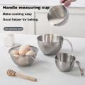 304 Stainless Steel Measuring Cup With Handle Scale Large Multifunction Egg Liquid Mixing Bowl Kitchen Supplies. 
