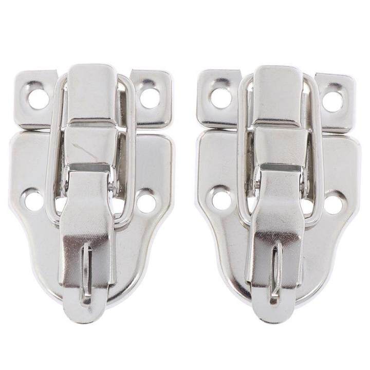 【FOOT SOFA】1xhanshi 2pcs Jewelry Chest Box Antique Metal Buckle Suitcase Case Toggle Lock Hasp Latch