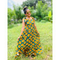 Sunflower Crush Long Frock - Trending material in Sri Lanka 2023. 