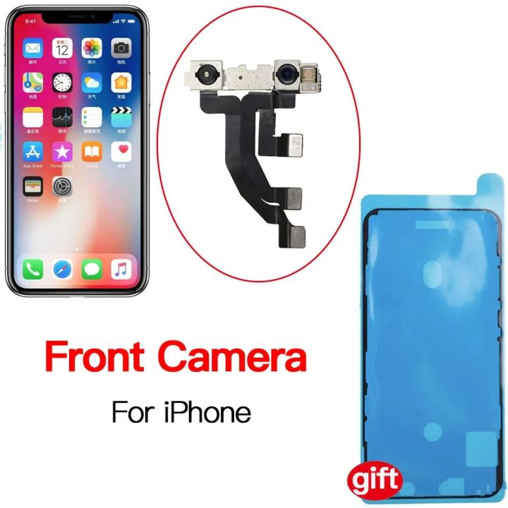 Front Facing Camera Replacement For iPhone X XR XS 11 12 Mini Pro Max Selfie Camera With Waterproof TapeFlex Cable NO Face ID