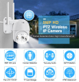 4MP PTZ Wifi Camera H.265 Auto Tracking Wireless IP Camera 4x Digital Zoom AI Human Detection Dual Light Source Okam Pro. 