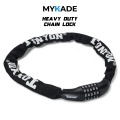 TONYON Heavy-Duty 4-Digit Combination Chain Lock - Anti-Theft Bicycle/Motorcycle Security Lock (900mm). 