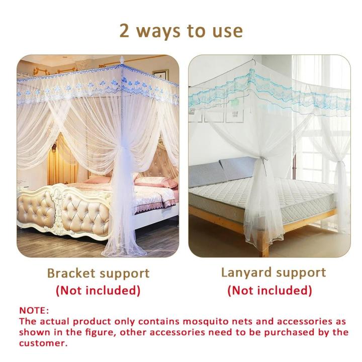 Luxury%20Mosquito%20Net%20Princess%20Canopy%20Bed%20Curtains%204%20Corner%203%20Side%20Openings%20Post%20Bed%20Curtain%20Canopy%20Netting%20Bedding%20No%20Bracket%20-%20Image%205