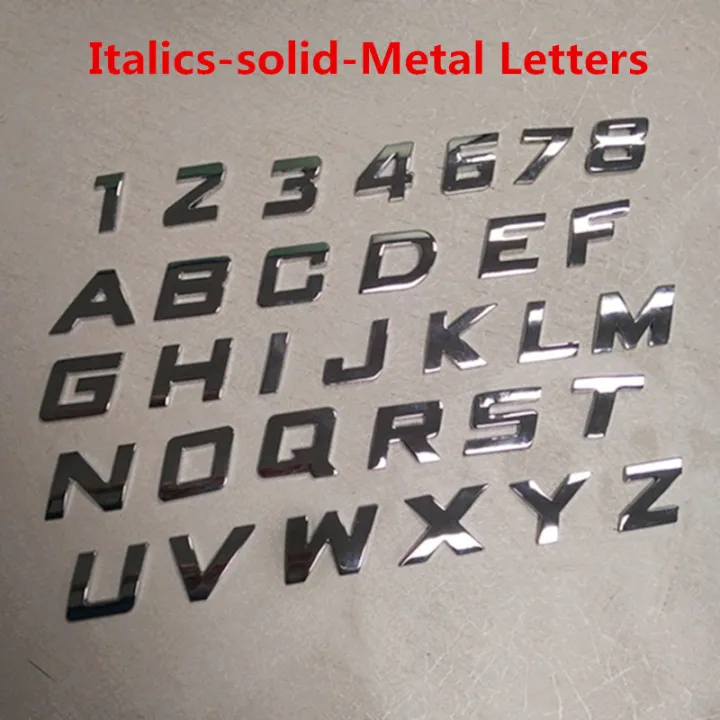 【beauty code】DIY Letters 25mm 3D Alphabet Emblem Car Stickers Digital ...
