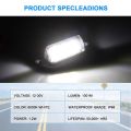 2Pcs 12V LED Number License Plate Light for Car Boats Motorcycle Automotive Aircraft RV Truck Trailer Exterior Lamps. 