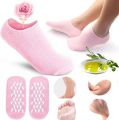 Catron Moisturizing Socks with Spa Quality Gel for Dry Cracked Silicone Heels, Toes Get Itchy Feet Relief With an Overnight Treatment of Soothing Natural Oil and Vitamin E (Multicolor). 