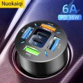 New Car Dual Pd 6-Port Super Fast Charging Conversion Plug Multi-Function Mobile Phone Car Charger 4usb Car Charger. 