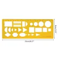 Professional Architectural Template Ruler Drawing Stencil Measuring Tool Student. 