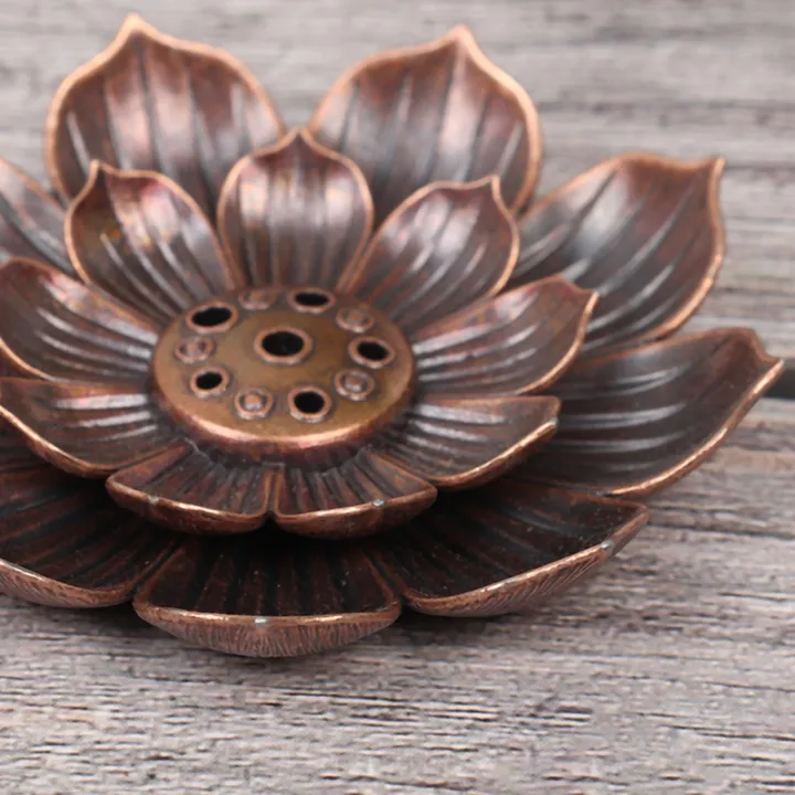 Alloy%20Incense%20Burner%20Stick%20Holder%20Plate%20Burner%20Plate%20Buddhism%20Coil%20Lotus%20Censer%20-%20Image%203
