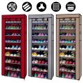 9 layer shoe rack New design with cover Shoe Cabinet 9-Shelf Shoe Organizer with Dust Cover - Closet shelf  Designed for doorways, hallways, balconies, living rooms   Shoe Rack Organizer Dustproof Standing. 