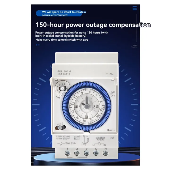 Track Installation Mechanical Timer CNC SUL181d 24-Hour AC110-230V ...