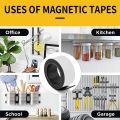 10/15/20/25/30/40/50x1.5mm Self Adhesive Magnetic Tape Rubber Magnet Tape Strong Flexible Magnet Strip. 